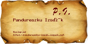 Pandureszku Izsák névjegykártya